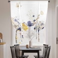 thumbnail image 3 of Purple Spring Floral Tie Up Curtains for Windows, Adjustable Balloon Window Shades, Elegant Pastoral Flowers Watercolor Kitchen Window Treatments Farmhouse Short Curtains with Rod Pocket 42"x45", 3 of 8