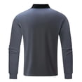 thumbnail image 4 of Blusa y camisa de manga larga con cuello vuelto para hombre, holgada, con solapa y botones, deportiva, de manga larga y solapa., 4 of 4