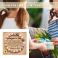 thumbnail image 5 of Opolski Sunflower Beaded Bracelet with Inspirational Card Elastic Adjustable Girls Natural Stone Round Beads Bracelet, 5 of 8
