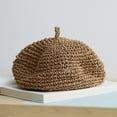thumbnail image 5 of SikaFu Breda Hat Female Spring And Summer New Hat Straw Editor Beileo Hat Retro Literary And Version Of Pure Color Painter Hat, 5 of 8