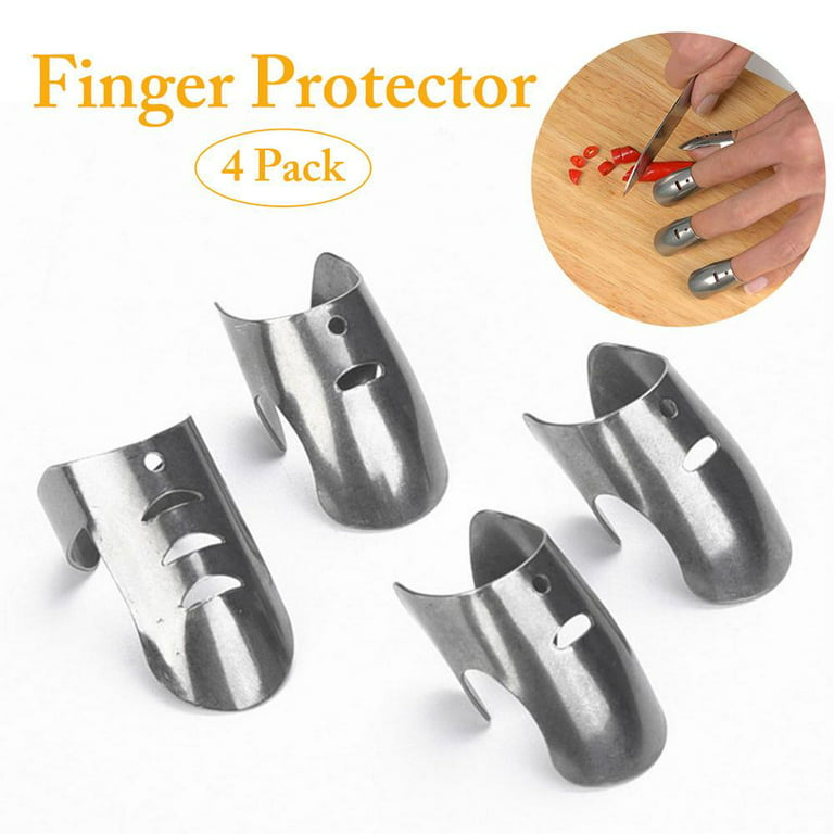 4PCS/Set Stainless Steel Finger Protector Cutting Vegetables