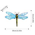 thumbnail image 3 of Metal Dragonfly Wall Decor Outdoor Garden Fence Art,Hanging Decorations for Living Room, Bedroom,1PC, 3 of 9
