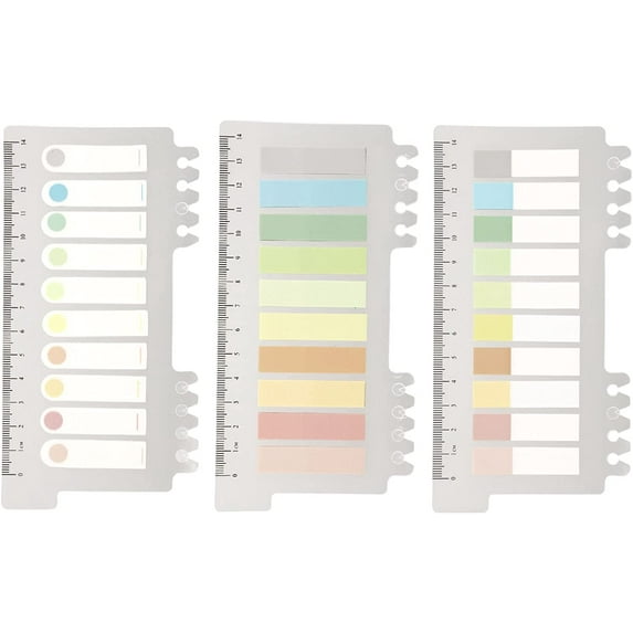 Page Marker, Safe Adhesion 3 Set Paper PET Retro Style Lightweight Portable Memo Index Tabs for Book for Filing Cabinets