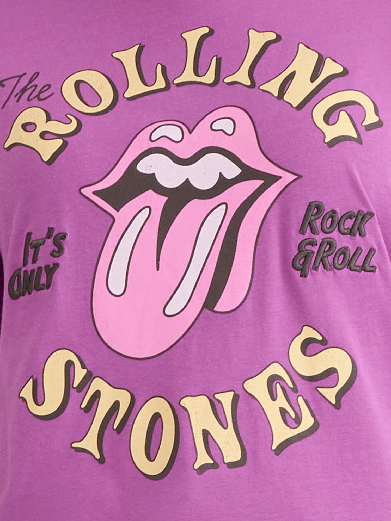 Time and Tru Women's Rolling Stones Only Rock and Roll Graphic Tee, Sizes XS-XXXL
