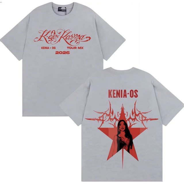 Cantante Kenia Os 2026 Tshrits hombres mujeres camiseta suelta moda Casual comodidad ropa de gran tamaño adolescentes,Gary,M