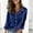 Navy, variant on Satin Suits Blouses for Women Lapel Long Sleeve Jacket Suit Slim Fit Work Office Jacket Dressy Business Casual Silk Blouses Bussiness Office Work Suis