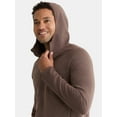 thumbnail image 4 of Athletic Works Men's and Big & Tall Fusion Double Knit Full Zip Hooded Sweatshirt Jacket, Sizes S-5XL, 4 of 5