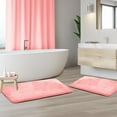 thumbnail image 5 of Nestl Set of 2 Absorbent Memory Foam Bath Mat Set Bathroom Rugs, Pink, Large Size 20"x32" Small Size 17”x24”, 5 of 8