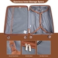 thumbnail image 6 of Hardside Luggage Sets 5 Piece, Hardshell Suitcase with TSA Lock Spinner Wheel and Travel Duffle Bag.WHITE, 6 of 7
