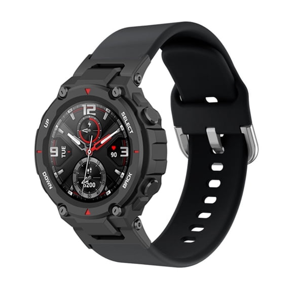 22mm Soft Silicone Watch Strap for Amazfit T-Rex Pro Adjustable Band Sweat Water Resistant Eco Friendly 23.1x2.2cm Comfortable Daily Wear Secure Metal Buckle Multiple Colors with Tools