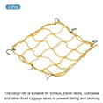 thumbnail image 3 of Unique Bargains 12x12' Extendable Motorcycle Cargo Net Luggage Debris Tie Down Net with Hooks Yellow 2 Pack, 3 of 6