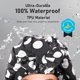 thumbnail image 4 of Gorro de ducha LitBear de lujo con forro de seda impermeable con lunares negros, 4 of 8