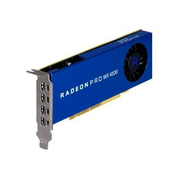 AMD Radeon Pro WX 4100 - Graphics card - Radeon Pro WX 4100 - 4 GB GDDR5 - PCIe 3.0 x16 low profile - 4 x Mini DisplayPort - promo - for Workstation Z2 G4 (MT, SFF), Z240, Z4 G4, Z6 G4, Z8 G4