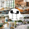 thumbnail image 4 of Modern Bar Stool Set of 2 Barstools Height Adjustable Counter Height Swivel Bar Stool PU Leather Bar Chairs Hydraulic Dining Room Chairs Home Kitchen Stools (Black), 4 of 9