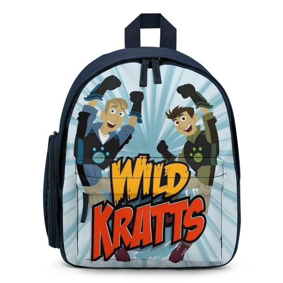 12In Wild Animal Kratt Small Backpack for Travel Lightweight Backpack Cartoon Bookbag Fashion Bookbag