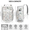 thumbnail image 3 of Travel Cooler Bag - White Christmas Forest Animal Pattern Camping Beer Cooler Backpack with Bottle Opener- Waterproof Insulated Picnic Backpacks - Cooler Bag for Beach, 3 of 6