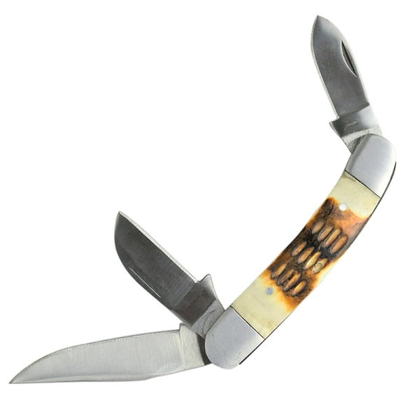 8" Hand Made Bone Handle Folding Knife