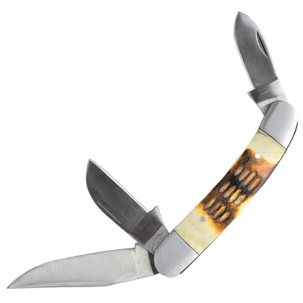 8 Hand Made Bone Handle Folding Knife