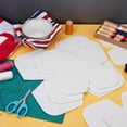 thumbnail image 4 of 18Pcs 3Sizes Bowl Cozy Pre Cut Batting 8/10/ 12inch Soft Cotton Fabrics Quilter Batting Cozy Pattern Template for Sewing DIY Quilting Craft 3mm Thick, 4 of 8