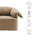 thumbnail image 2 of Modway Lark Slipcovered Fabric Oversized Armchair in Almond, 2 of 9