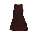thumbnail image 2 of Bar III Women’s Tiered Lace-Up Dress, Dark Red, X-Large, 2 of 2