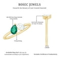 thumbnail image 5 of Rosec Jewels Lab Grown Emerald Diamond 2 Stone Promise Ring - Toi Et Moi Ring - AAAA Grade - Ready to Gift for Valentines Day, 18K Yellow Gold, US 5.00, 5 of 8