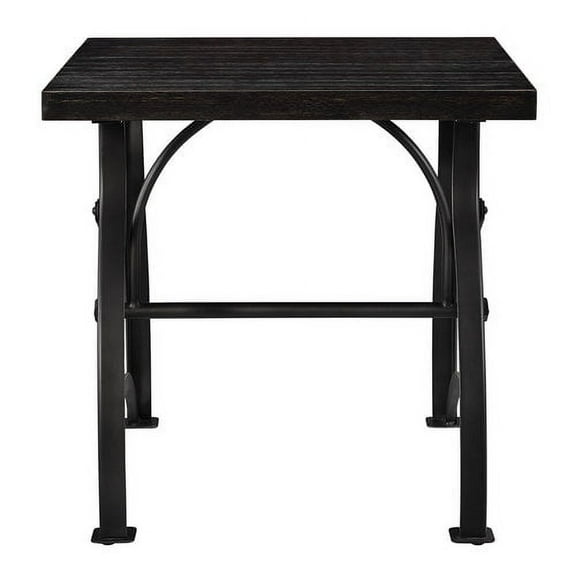Accentrics Home Tiburon Wood and Metal End Table, Brown