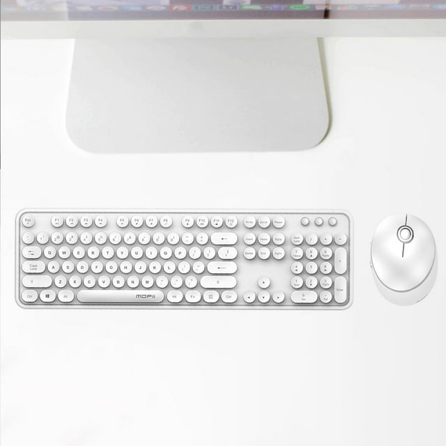 de Mouse y Inalámbrico Multicolor para Computadora Portátil, Sensibilidad, Clic Silencioso, Duradero, Ergonómico para Oficina blanco Macarena Ratón Teclado Inalámbrico
