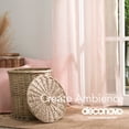 thumbnail image 5 of Deconovo Short Sheer Curtains Grommet Voile Drape Tier Curtains for Kitchen Window Pale Pink 2 Panels 52x45 inch, 5 of 6