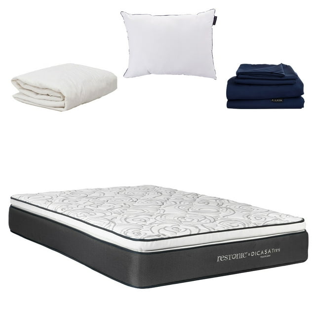 Colchón Individual Dicasa Trini Almohada One Sábanas Softy Protector de colchón