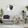 thumbnail image 2 of Stupell Industries Bison in Windblown Snow Animals & Insects Photography White Framed Art Print Wall Art, 30 x 24, 2 of 8