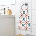 thumbnail image 3 of Yayeee 100% Cotton Hand Towels for Bathroom 16" x 28" Soft Absorbent Kitchen Towel, Flowers Geometric Pattern, 3 of 7