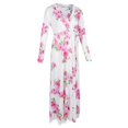 thumbnail image 4 of Vestido maxi floral de manga larga para mujer, vestidos de en la playa, talla grande XL SG Yuyangstore Vestido floral de las mujeres, 4 of 8
