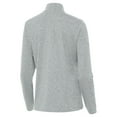 thumbnail image 3 of Women's Antigua  Heather Gray Ohio State Buckeyes Mentor Quarter-Zip Mock Neck Top, 3 of 3