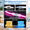 Tringa Color Rope Light 32.8FT/10M RGB 16 Colors Neon Rope Light with Remote for Indoor and ...