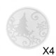 thumbnail image 1 of Posavasos Navideños De 4 Piezas, Modelo De Mantel Individual Para Mesa De Comedor, Sala De Estar, Oficina, Estilo A, 1 of 10