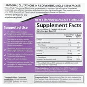 LivOn Laboratories Lypo-Spheric Liposomal Glutathione Supplement, 450 mg, Unflavored, 30 Packets