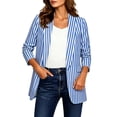 thumbnail image 7 of Busydd Striped Blazers for Women Long Sleeve Open Front Suit Jackets for Women Business Casual Lapel Suit Blazer with Pockets S, 7 of 7