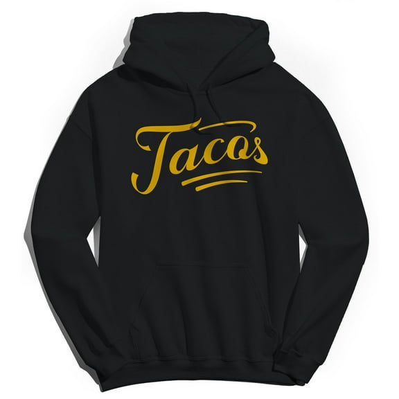Tacos Humor Graphic Black Men's Crewneck Sweatshirt Hoodie