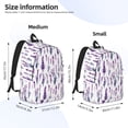 thumbnail image 2 of Disketp Lavender Flowers Mochila de Lona Estampada, Mochila Escolar de Viaje Ligera para Estudiantes y Portátil-Small, 2 of 5