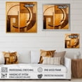 thumbnail image 4 of Designart "Gleaming Bronze Balance VI" Abstract Shapes Floater Framed Canvas Wall Art, 4 of 5