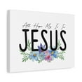 thumbnail image 2 of Scripture Canvas All My Hope Is In Jesus Jeremiah 29:11 Blue Flowers Christian Wall Art Bible Verse Print Ready to Hang, 2 of 12