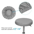 thumbnail image 3 of Uxcell Bar Stool Cover, 2 Pack PU Stool Cushion Cover for 12"-14" Chair, Grey, 3 of 5