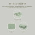 thumbnail image 4 of over&back 18x90 Woven Chambray Cotton Table Runner - Washable Table Runners for a Custom Home Decor Tablescape - Coffee Table, Dinner Table, Living Room - Green, 4 of 10