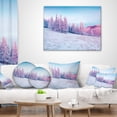 thumbnail image 4 of Designart Winter Sunrise in Mountains - Landscape Photography Throw Pillow - 12x20, 4 of 5