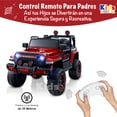 thumbnail image 4 of Kids House Carrito Montable Eléctrico para Niños TURBO, con Doble Puerta, Función de Balanceo, Control Remoto Bluetooth, USB MP3, Música y Luces LED, Motor Dual 12V, Inicio con Botón y Diseño Seguro, 4 of 8