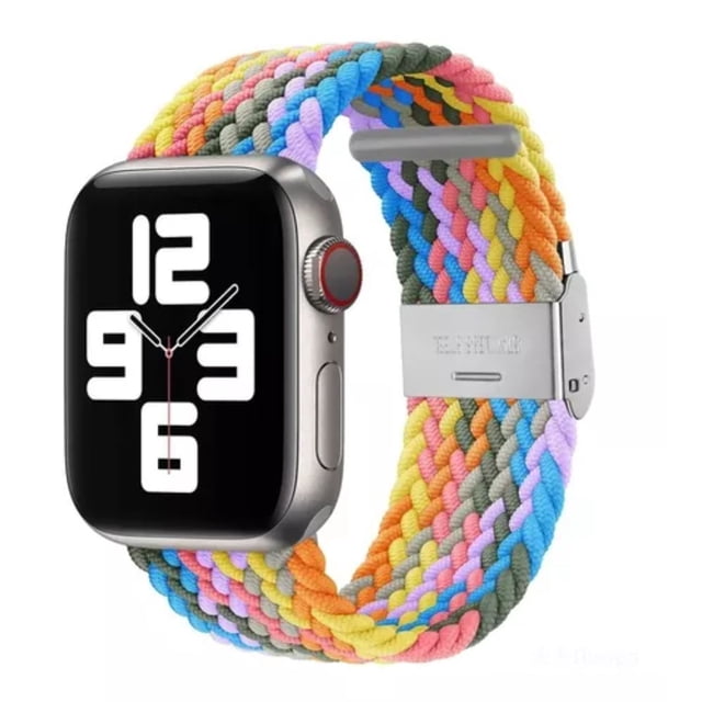 Correa Nylon Trenzado + Hebilla Unisex M / L 42-44-45-49 mm Para Apple Watch Compatible Con Todas Las Series