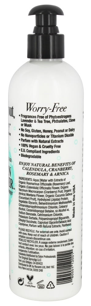 Original Sprout Classic Collection Leave In Conditioner, 100% Vegan, Gluten Free, Hypoallergenic, 12oz Bottle