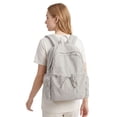 thumbnail image 2 of Deago School Backpack for Teens Women Large Nylon Bookbag Casual Lightweight High School College 14 inch Laptop Bags Travel Daypacks (White), 2 of 8