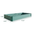 thumbnail image 3 of 7.6x3.7x1ft Raised Garden Bed, Rectangle Galvanized Steel Raised Planter Box, Large Metal Planter Flower Bed for Gardening Vegetables Outdoor Plants, Green, 3 of 10